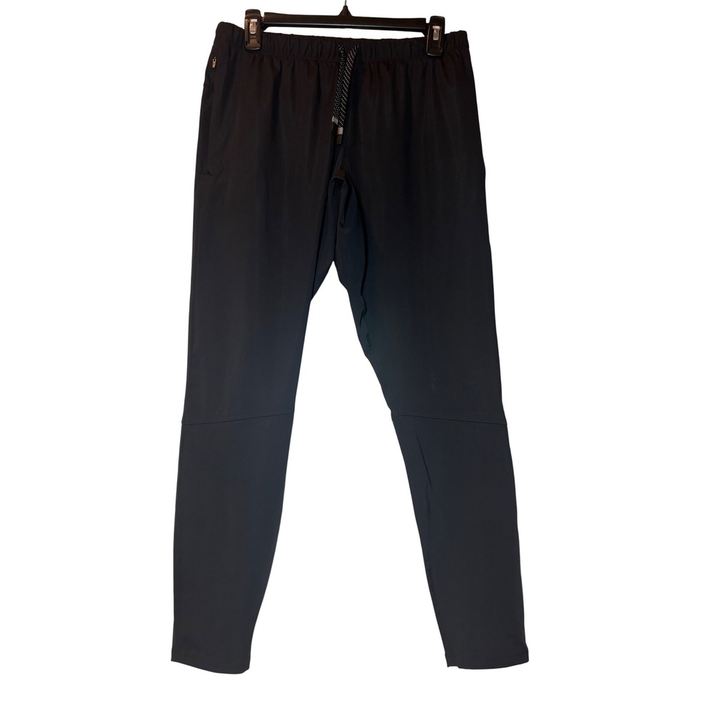 Fabletics Men Black Active Joggers Training Pants Reflective Logo Pockets